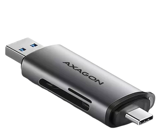 Axagon CRE-SAC, USB-C + USB-A 3.2 - 2-slot SD/microSD, UHS-I - 1353405 - zdjęcie 2